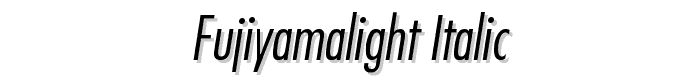 FujiyamaLight Italic font
